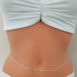 Simple Belly Chain, Silver Belly Chain, Belly Chain, Belly Chain Silver, Body Chain, Body Jewelry, Bellychain, Bodychain image 2