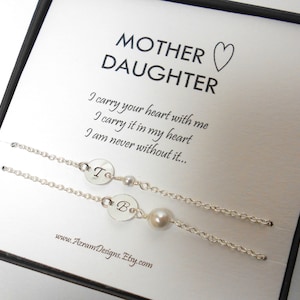 Mother Daughter Jewelry - Mother Daughter Necklace, Mother of the Bride Gift, Push Present, Bracelet, Mothers Day, Necklaces for Women