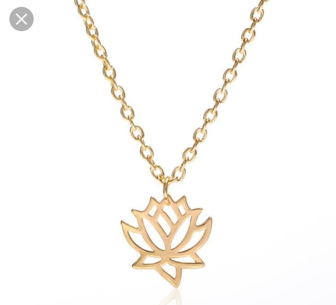 Lotus Necklace Lotus Necklace Gold Lotus Necklace Sterling Etsy
