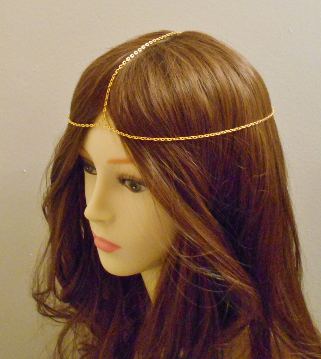 Simple Head Chain, Head Jewelry Chain, Chain Headpiece, Chain Headband ...