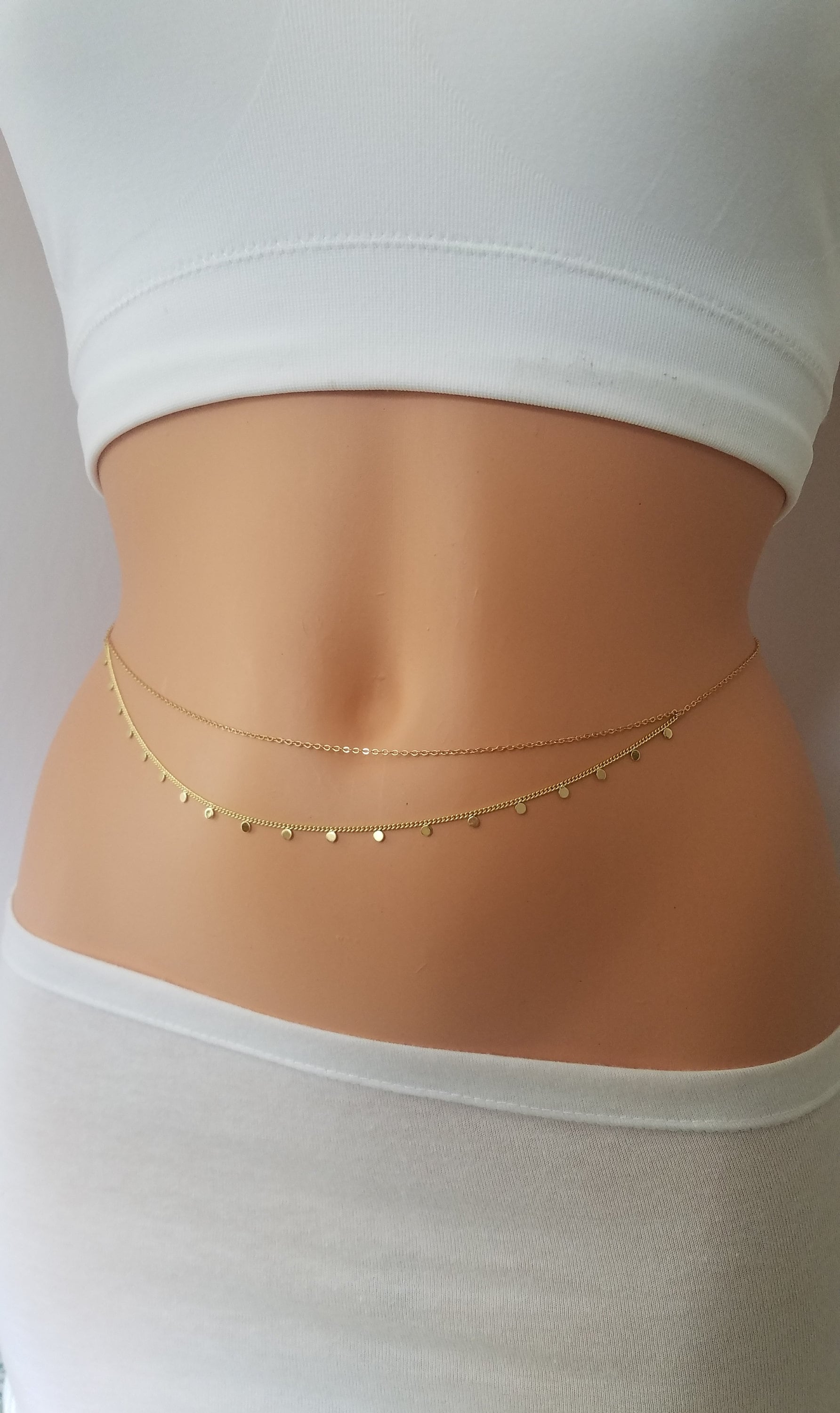 Pearl Waist Belt for Women Outfit, Classic Thin Waist Chain for