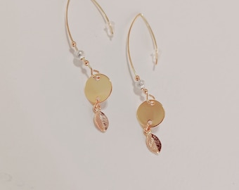 Gold Disc Earrings, Modern Gold Earrings, Disc Earring, Coin Earrings, Dainty Earrings, Gold Earring, Bridesmaid Gift
