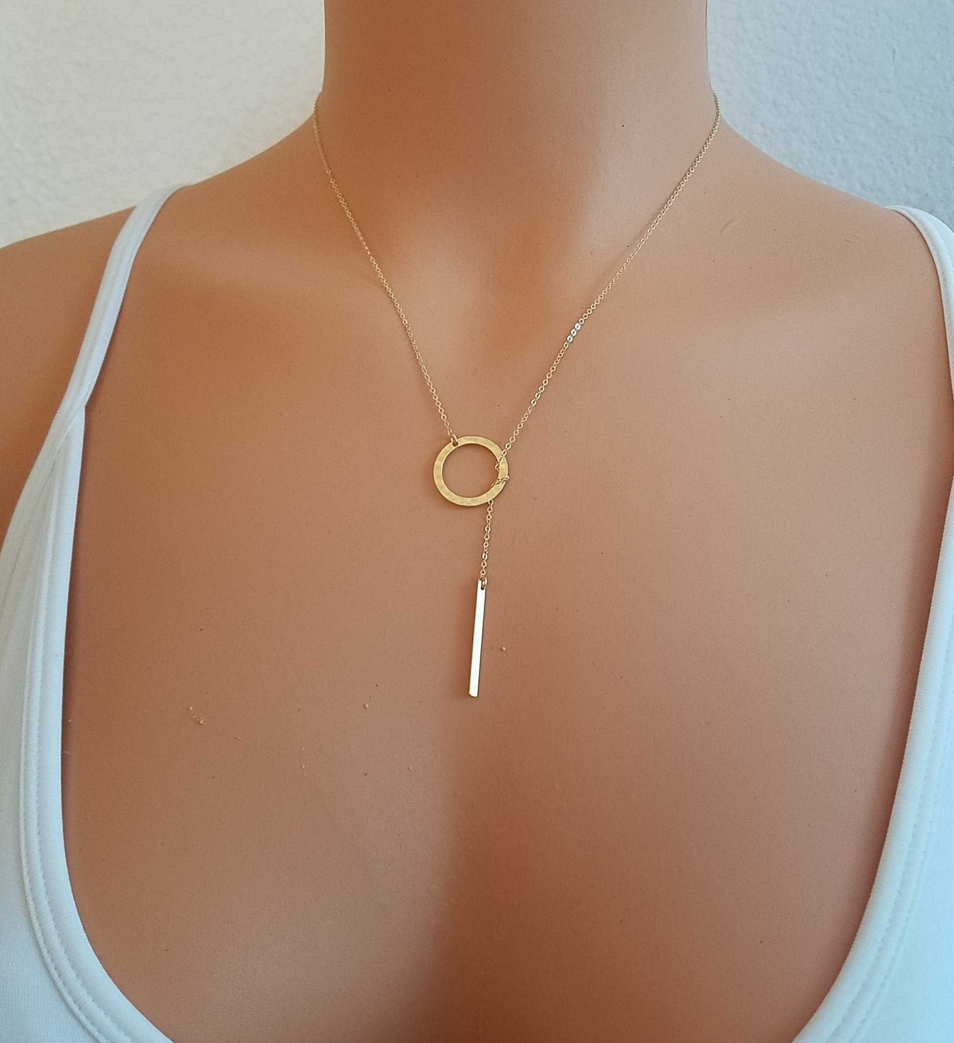 Infinity Bar Lariat, 14 K gold filled, Sterling Silver, Necklaces for Women, Gift for Her, Lariat, Karma Lariat, Bridesmaid Gift, Necklace