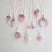 Rose Quartz Necklace/ Raw Crystal Necklace/ Healing Crystal/ Love Stone/ Necklaces for Women/ Bridesmaid Gift/ Healing Stone 