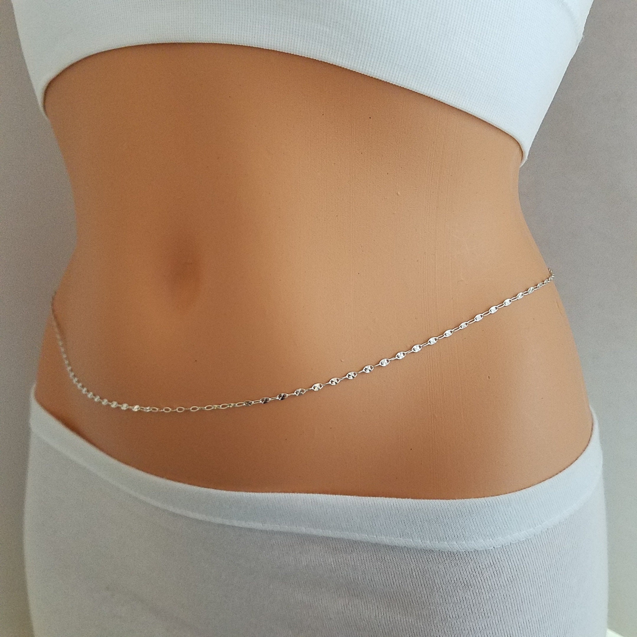 Sterling Silver Belly Chain, 14 K Gold Filled Belly Chain, Belly Chain, Belly  Chain Gold, Belly Chain Silver, Body Chain, Belly Band -  Canada