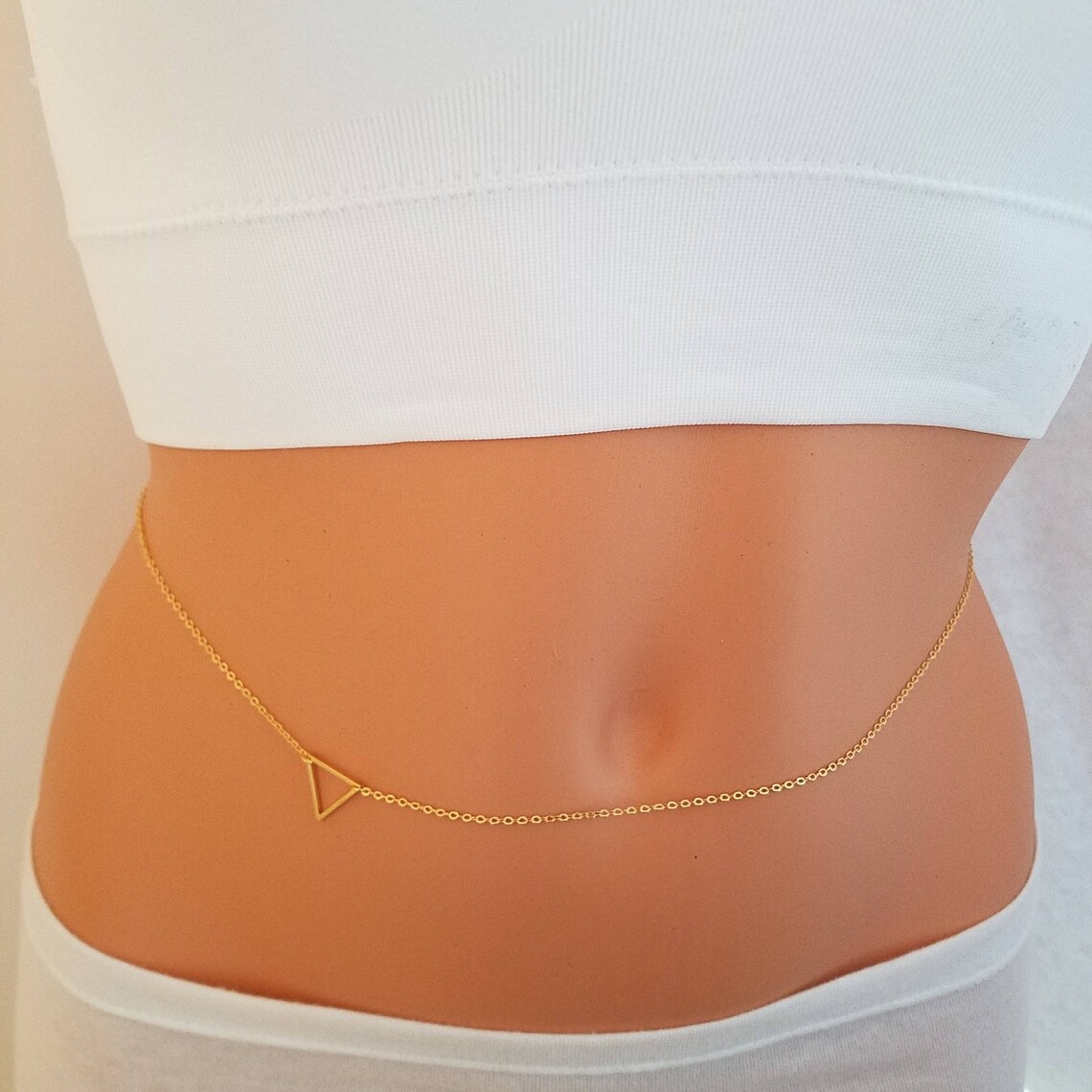Triangle Belly Chain Gold Belly Chain Belly Chain Silver Etsy