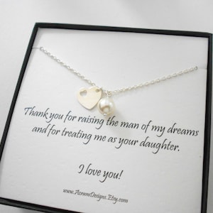 Sterling Silver Pearl Necklace, Mother of Groom Necklace, Infinity Necklace, Mothers Day Gift, Necklaces for Women, Valentines gifts for her