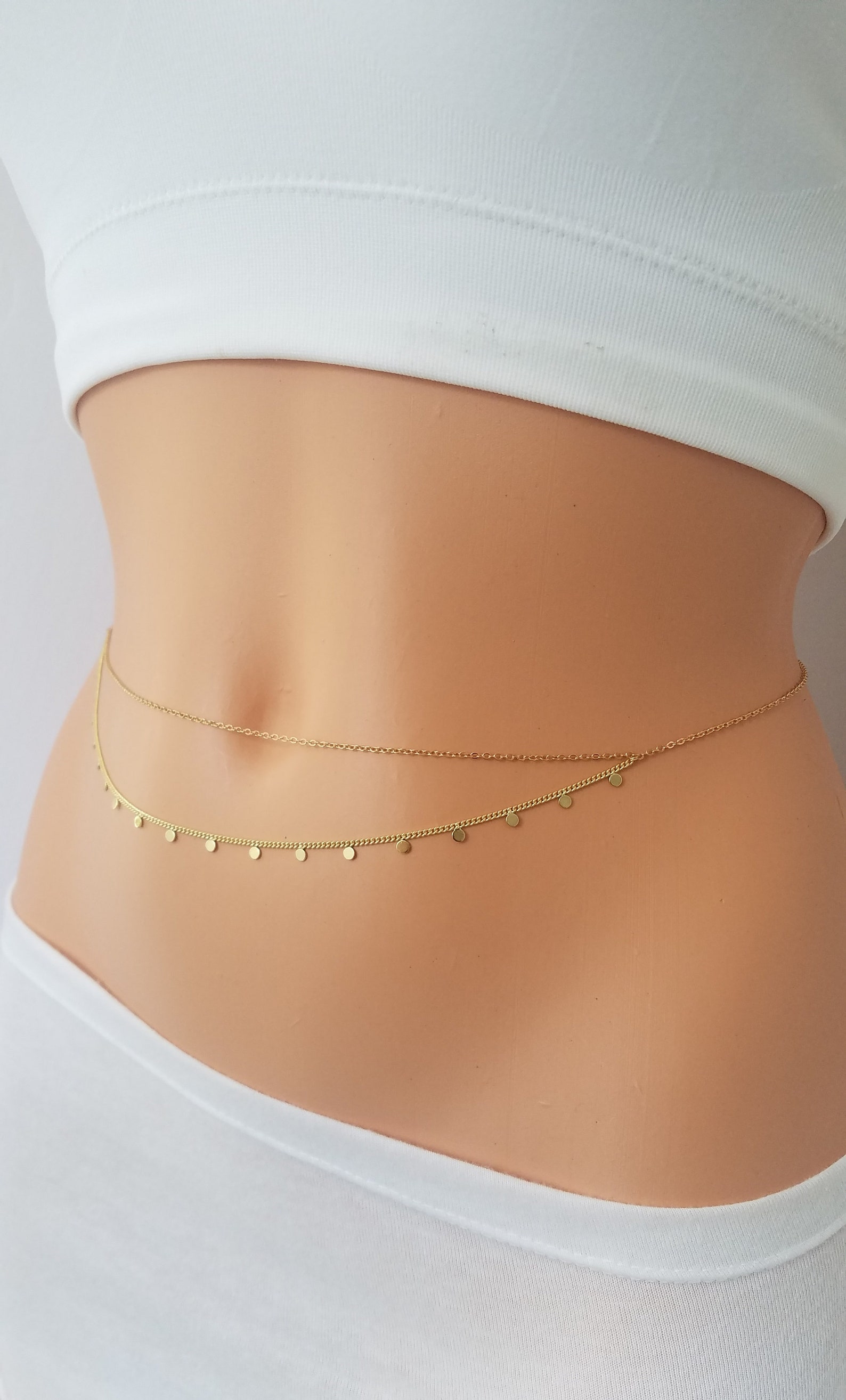 Coin Belly Chain Belly Chain Gold Belly Chain Layer Belly Etsy
