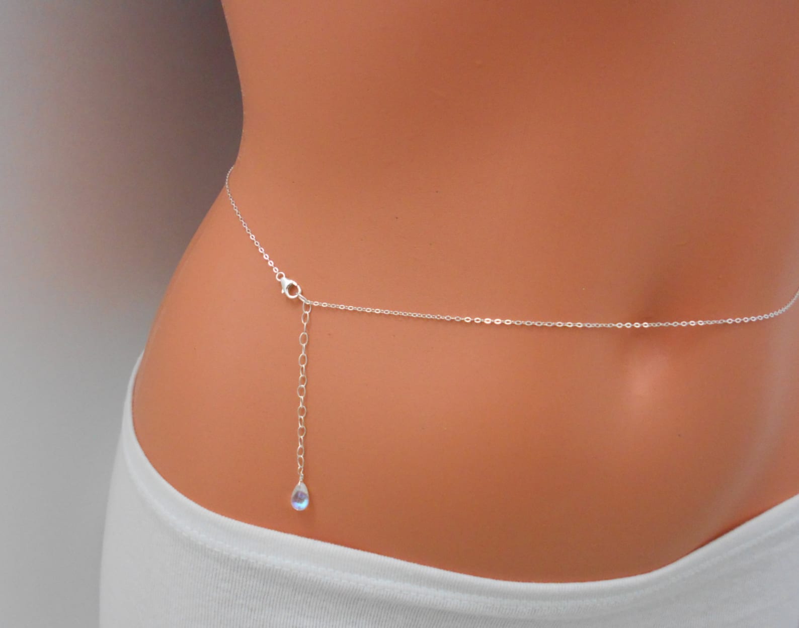 Sterling Silver Heart Belly Chain Body Chain Body Jewelry Etsy