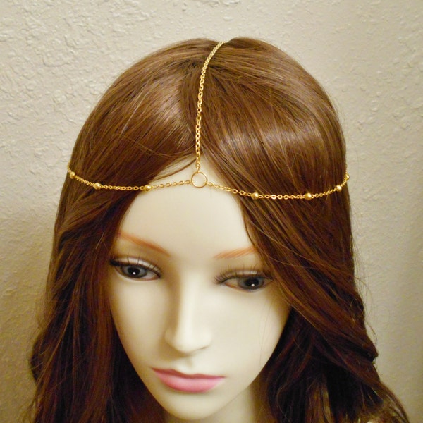 Satellite Head Chain, Head Jewelry Chain, Chain Headpiece, Chain Headband, Head Chain, Headdress, Gypsy Head piece, Hair Chain Jewelry