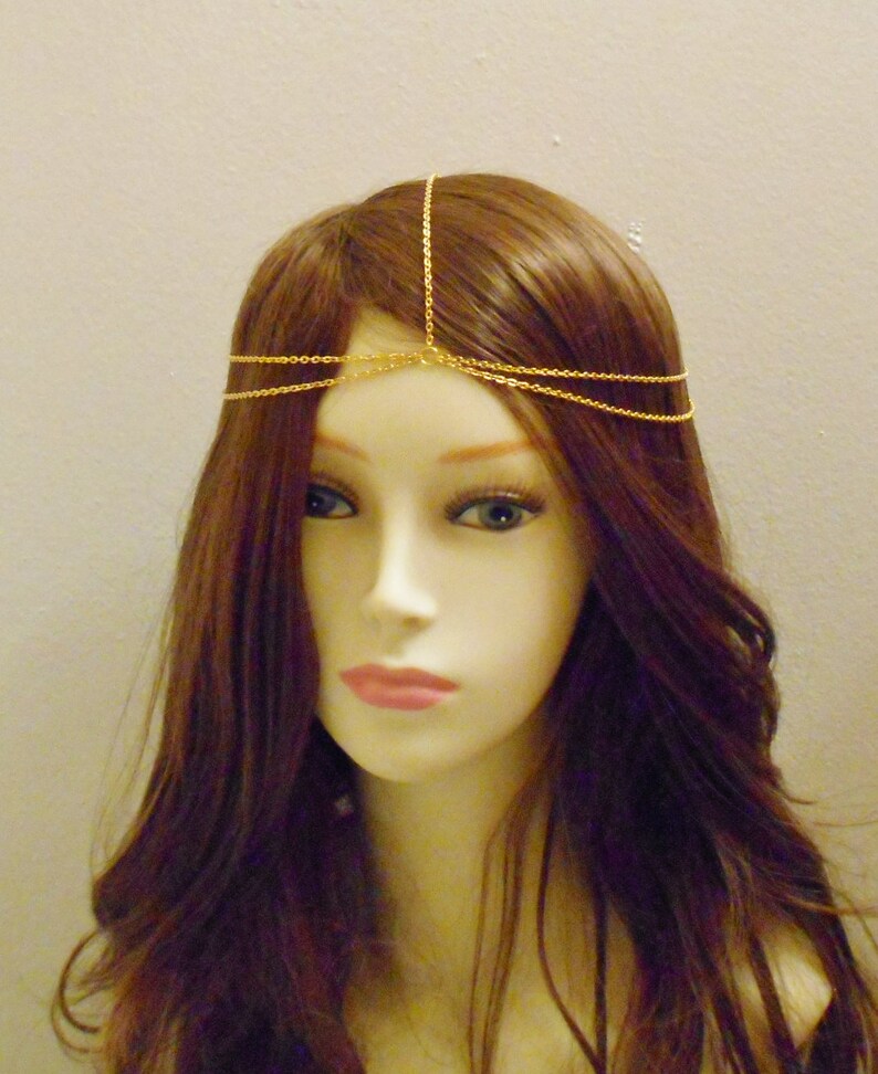 Double Head Chain Head Jewelry Chain Chain Headpiece Chain Etsy
