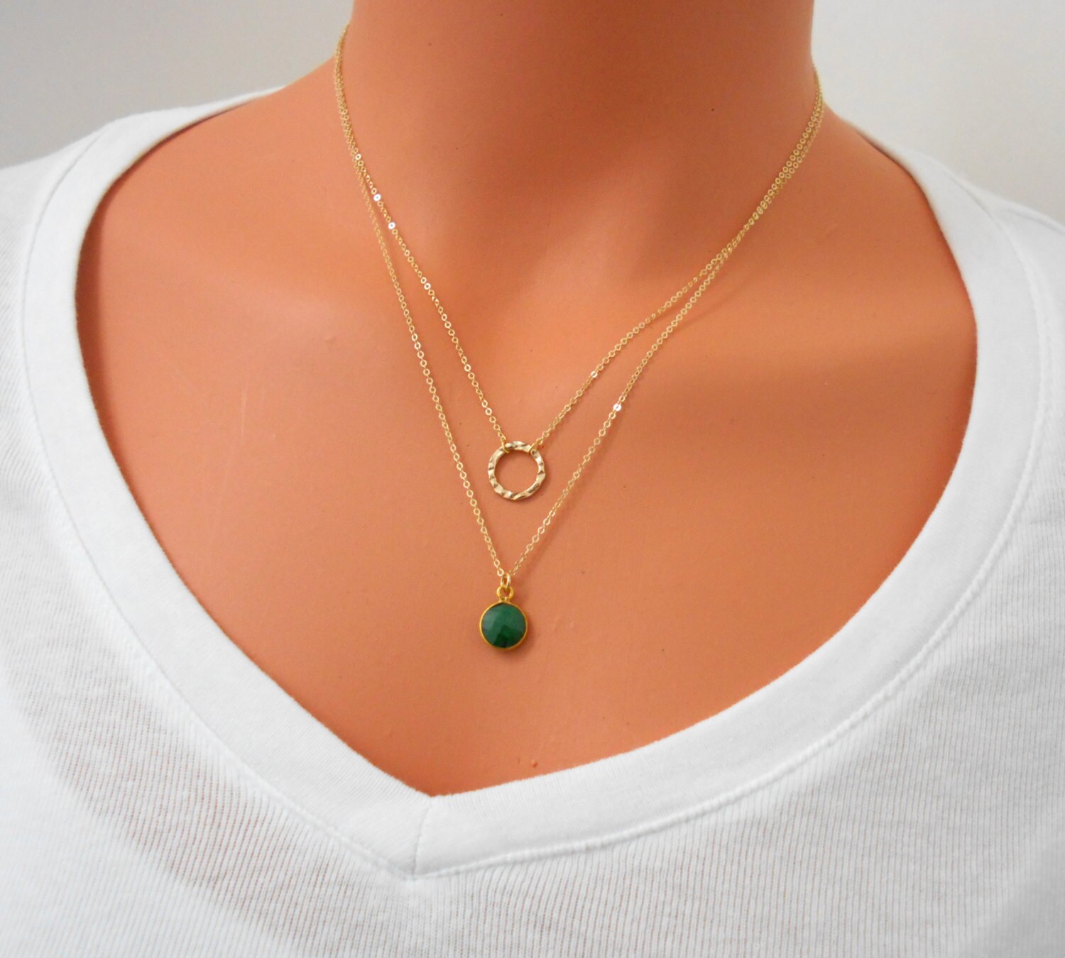 Raw Emerald Necklace Raw Emerald Pendant Natural Emerald | Etsy