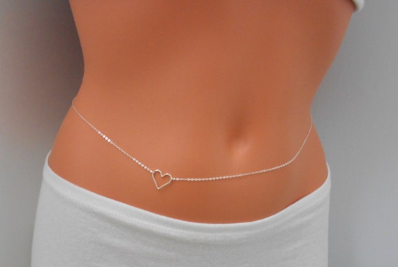 Silver Belly Chain, Silver Waist Chain, Belly Chain for Women