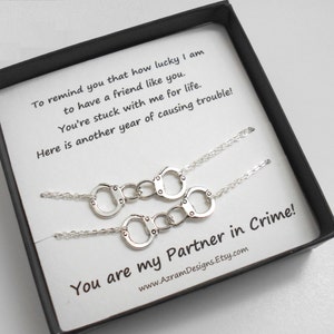 Partners in Crime, Partners in Crime Bracelets, Silver Hand Cuff, Friendship Bracelet, Bracelet, Bracelets for Women, Bracelets for Men