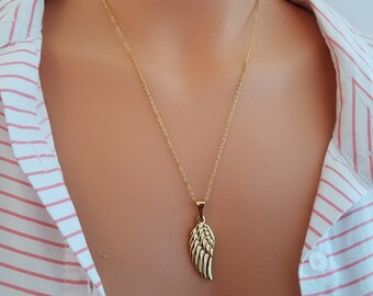 Angel Wing Necklace, Memorial Necklace, Sympathy Necklace, Remembrance Gift, Angel Necklace, Remembrance Jewelry, Long Necklace