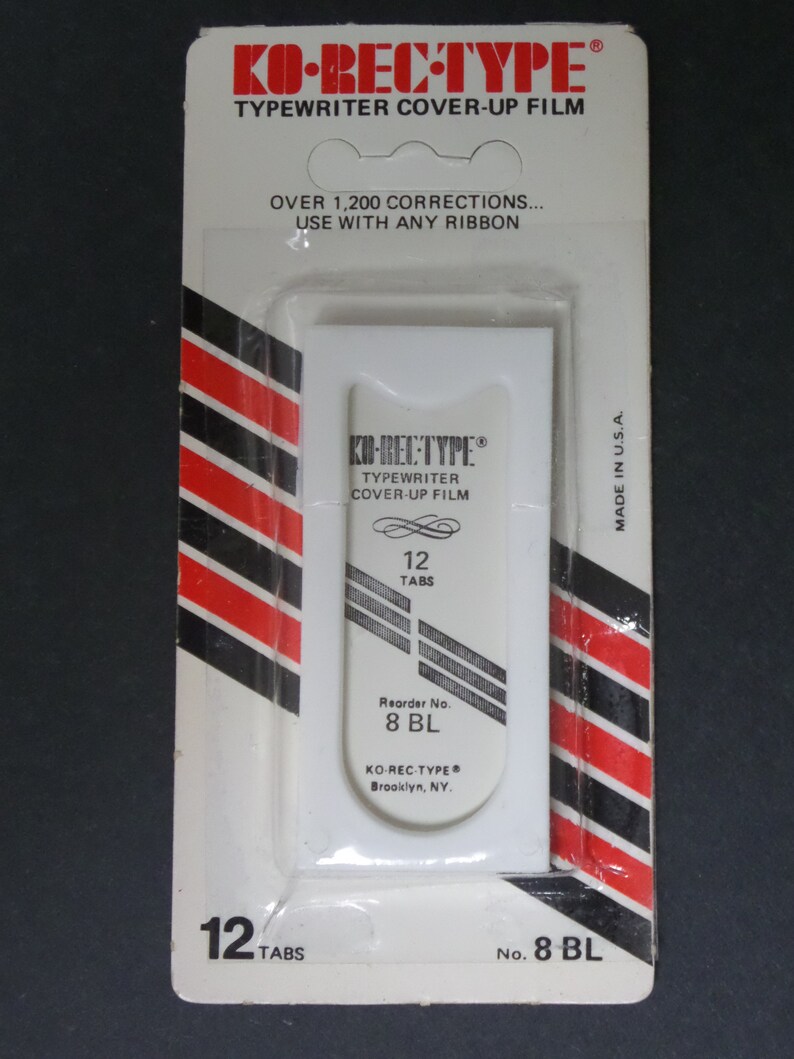 Korectype Old School Typewriter Correction Tabs Hard to Etsy