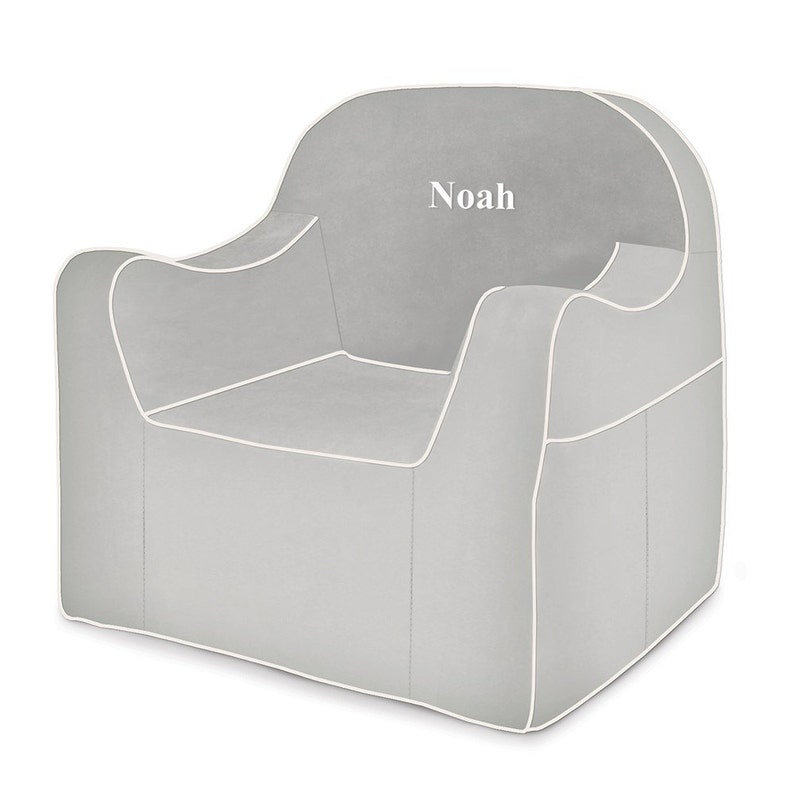 P'kolino Personalized Children's Reader Chair Grey