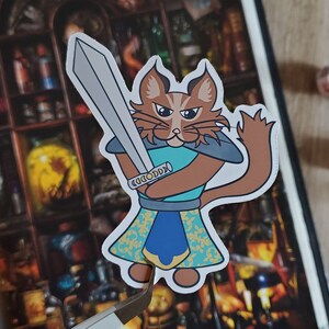 Paladin Cat Sticker | Dungeons and Dragons | D&D | RPG