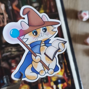 Wizard Cat Sticker | Dungeons and Dragons | D&D | RPG