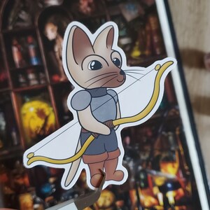 Ranger Cat Sticker / Mazmorras y Dragones / D&D / RPG