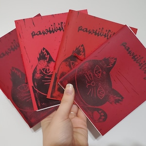 Pawsibility Zine | Ink Drawings From October 2022 | Cat Themed Ink Drawings