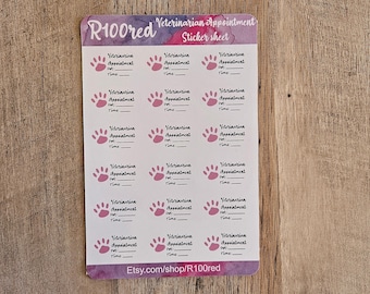 Veterinarian Appointment Stickers | For Bullet Journals, Planners, Scrapbooks, and Calendars