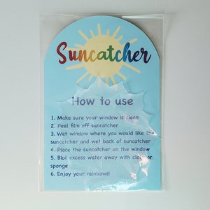 Suncatcher Window Cling Sun/Flower Shape | Removable Static Cling