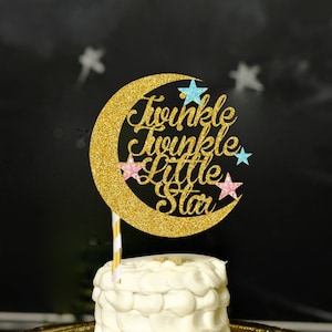 Twinkle Twinkle Little Star Party Twinkle twinkle little star cake topper gender reveal topper 1st Birthday Cake TOPPER ONE CAKE TOPPER baby shower cake topper