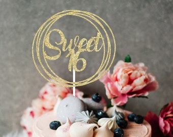 Free Free 226 Sweet Sixteen Cake Topper Svg SVG PNG EPS DXF File