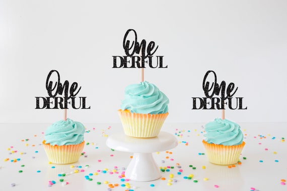 Mr. onederful cupcake topper, one-derful cupcake topper, onederful cupcake topper, one cupcake topper, first birthday cupcake topper Il_570xn