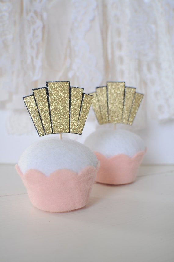 Art deco cupcake topper, 1920 cupcake topper, 20's cupcake topper, art ...
