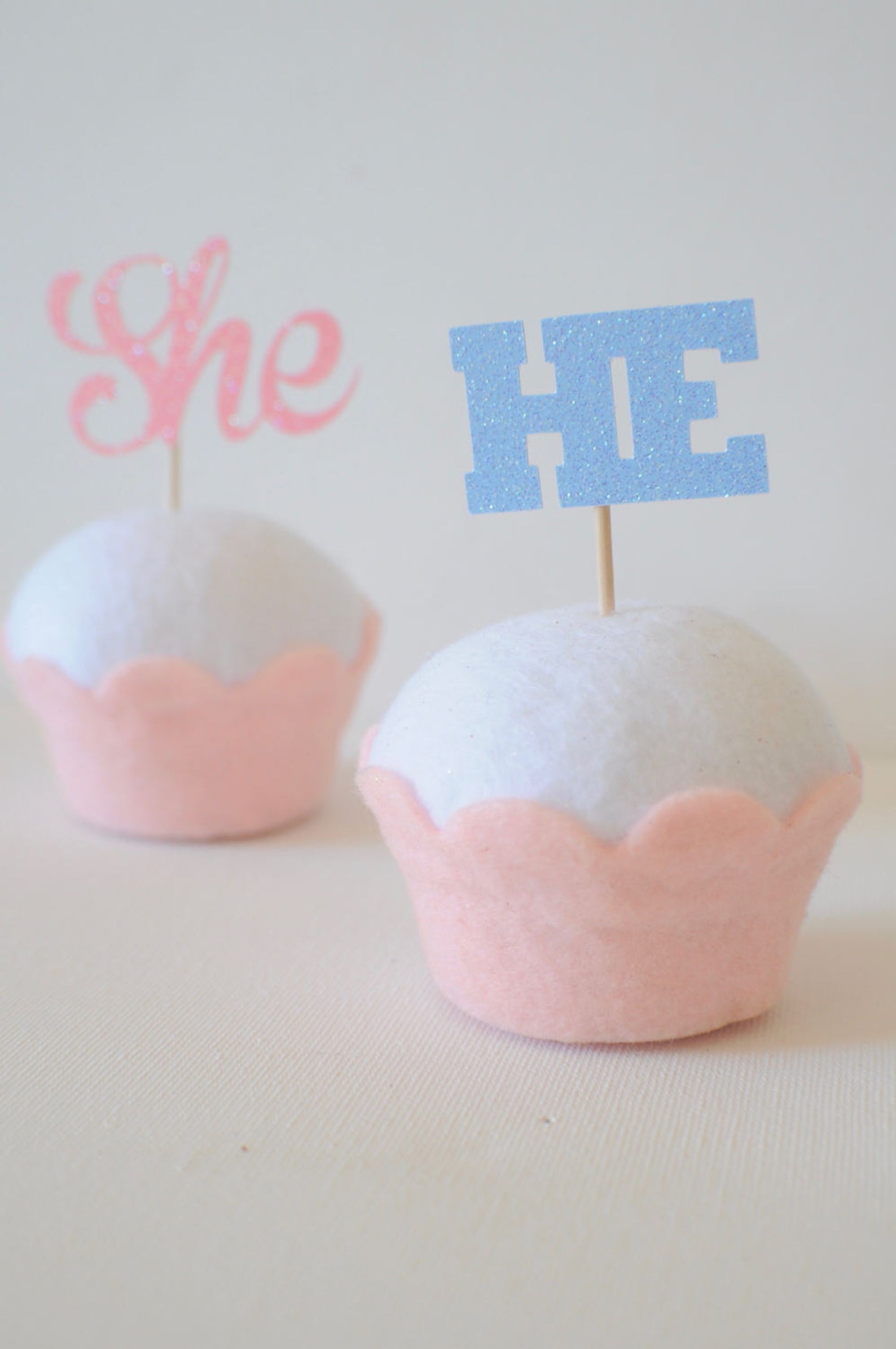 Gender Reveal Cupcake Toppers Gender Reveal Party Boy or Etsy