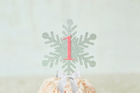 snowflake topper, snowflake cake topper, One cake topper, Winter Wonderland cake topper, smashcake topper, first birthday cake topper Il_570xn