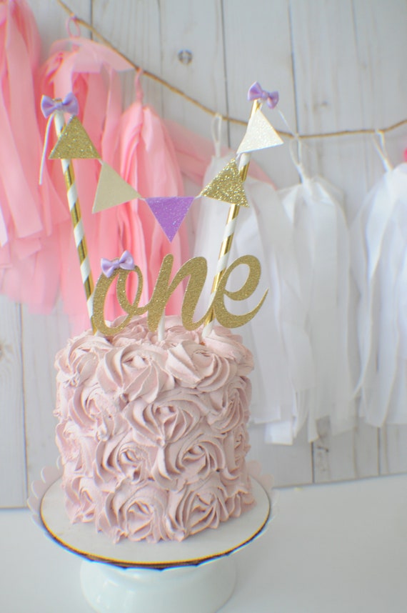 One Cake Topper, First birthday cake topper, ONE Smash Cake Set (Cake