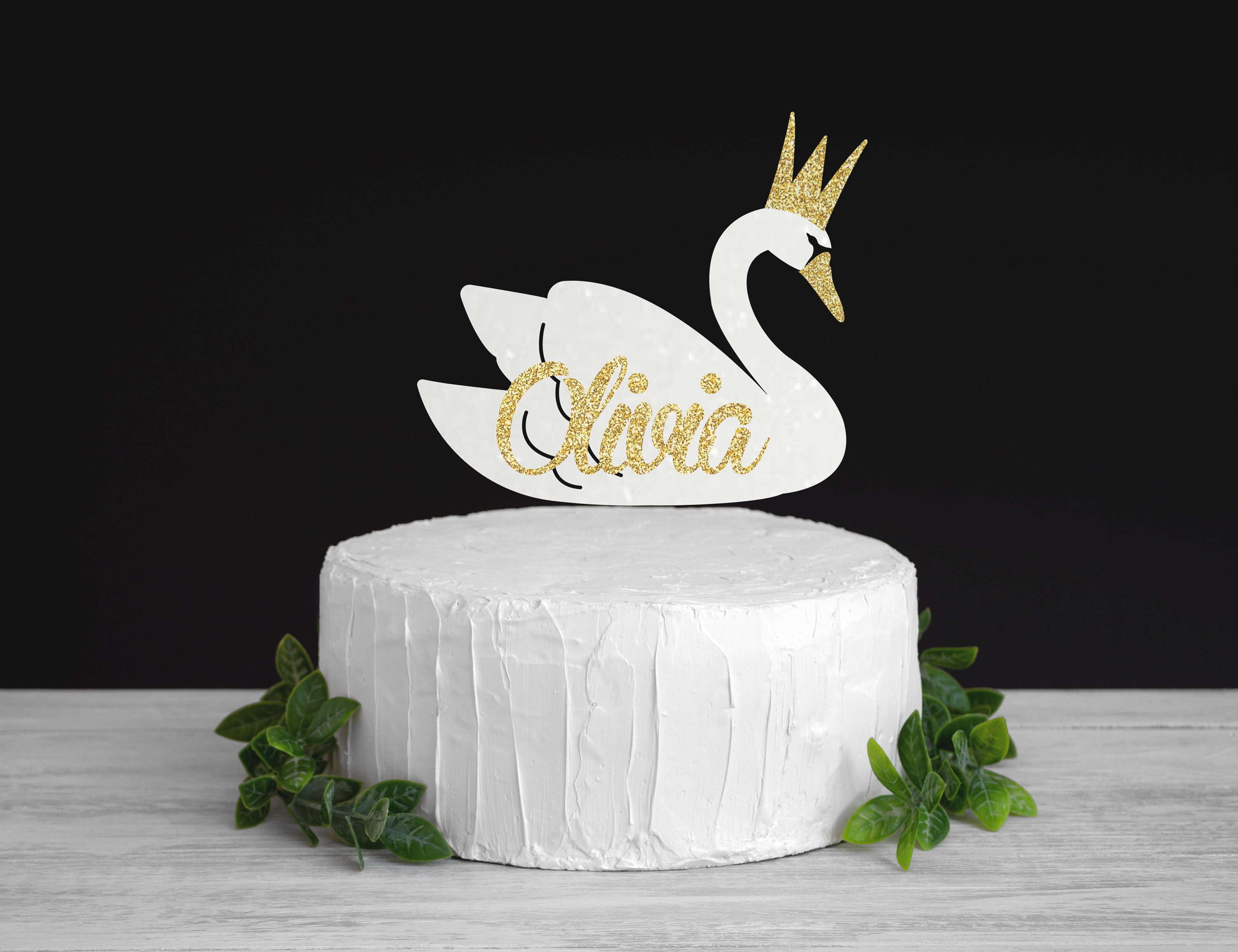 Swan Cake Princess Cake Topper Swan Cake Topper | Etsy