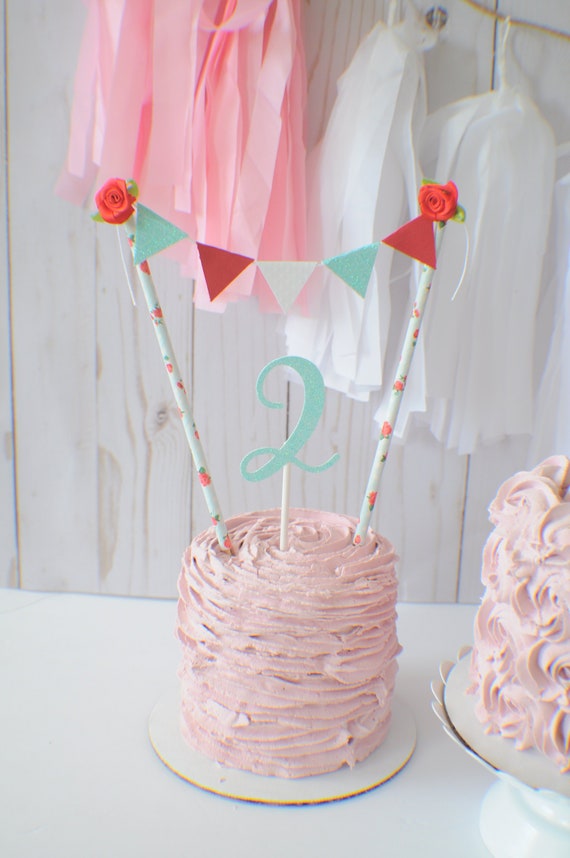 Vintage Cake Topper, Roses Cake Topper, Tea party Cake Topper, Cottage chic Cake Topper, birthday cke topper, smash cake topper Il_570xn