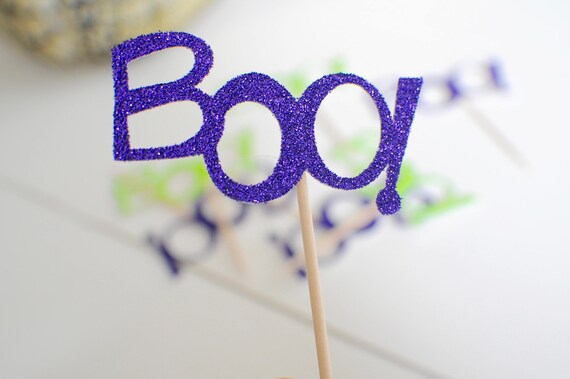 Halloween Cupcake topper, Halloween cupcake, Halloween Party, Boo cupcake topper Il_570xn