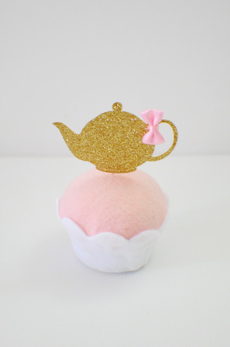 Tea Party Cupcake Topper Tea Party Decoration Teapot Cupcake Etsy