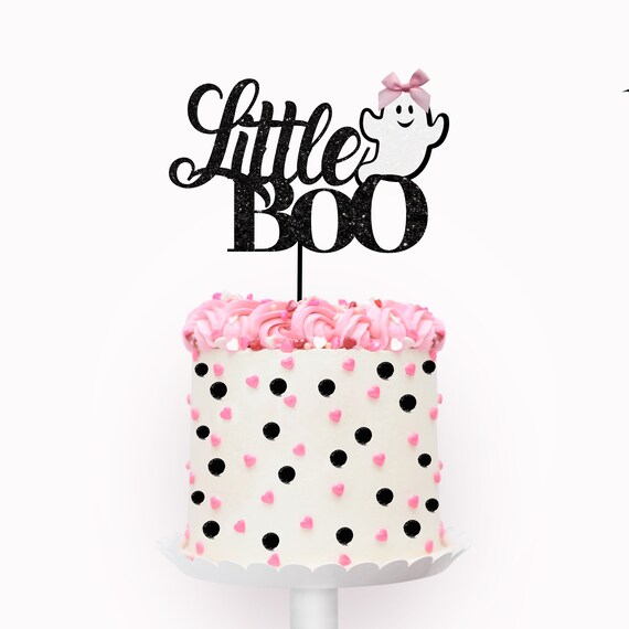 Halloween cake topper, Little Boo cake topper, halloween party, spooky cake topper, pink Halloween cake topper, halloween, girly halloween Il_570xn