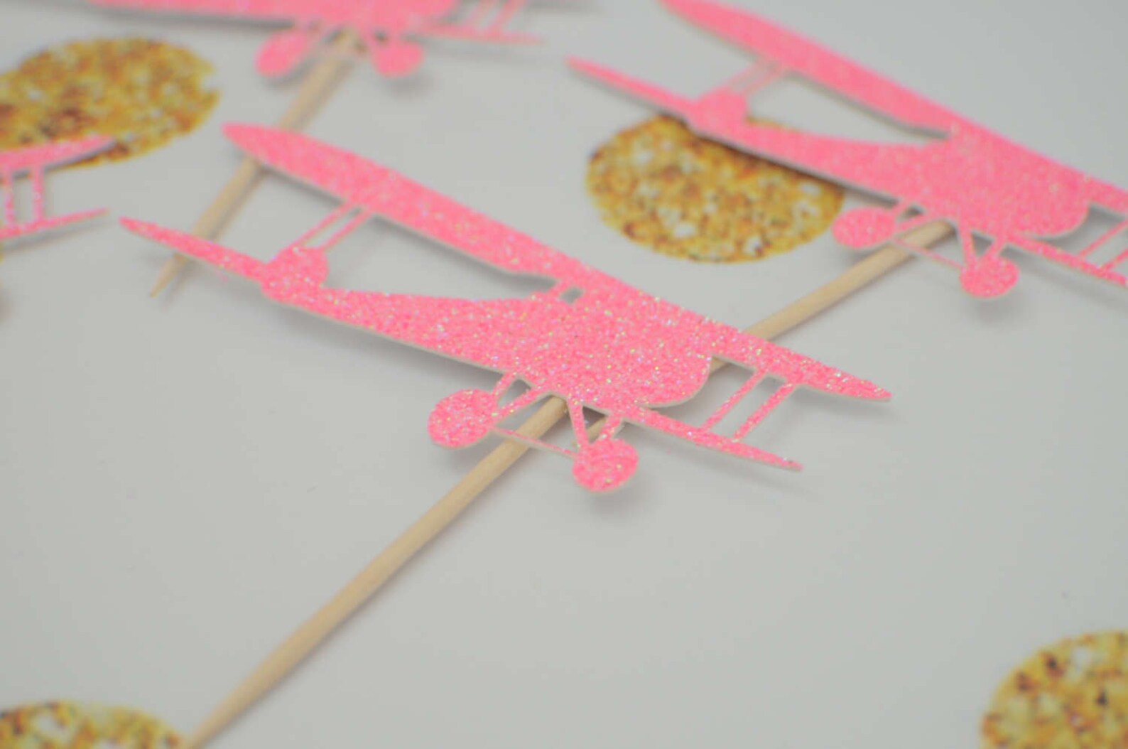 Pink Airplane cupcake toppers airplane cupcake toppers girl Etsy
