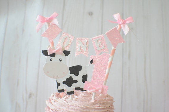 Cow cake topper, Barnyard Cake Topper, farm cake topper, animal cake topper, barn party, farm party, farm animals cake topper, Il_570xn