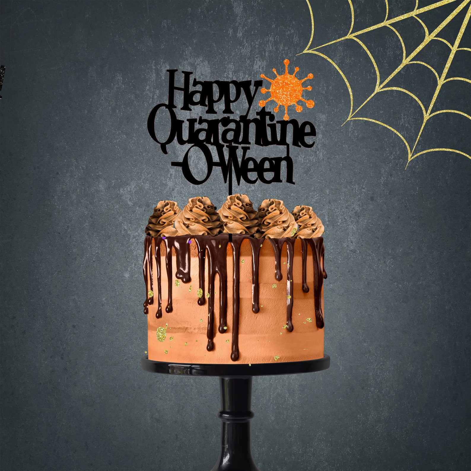 Quarantine-O-Ween Cake Toppers Quarantine-O-Ween Cake Toppers
