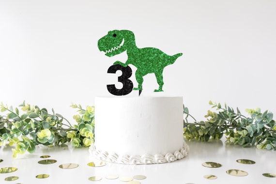 Dinosaur Cake Topper, Custom Dinosaur Cake Topper, T-rex Cake Topper, roar cake topper, dino party cake topper, birthday cake topper Il_570xn