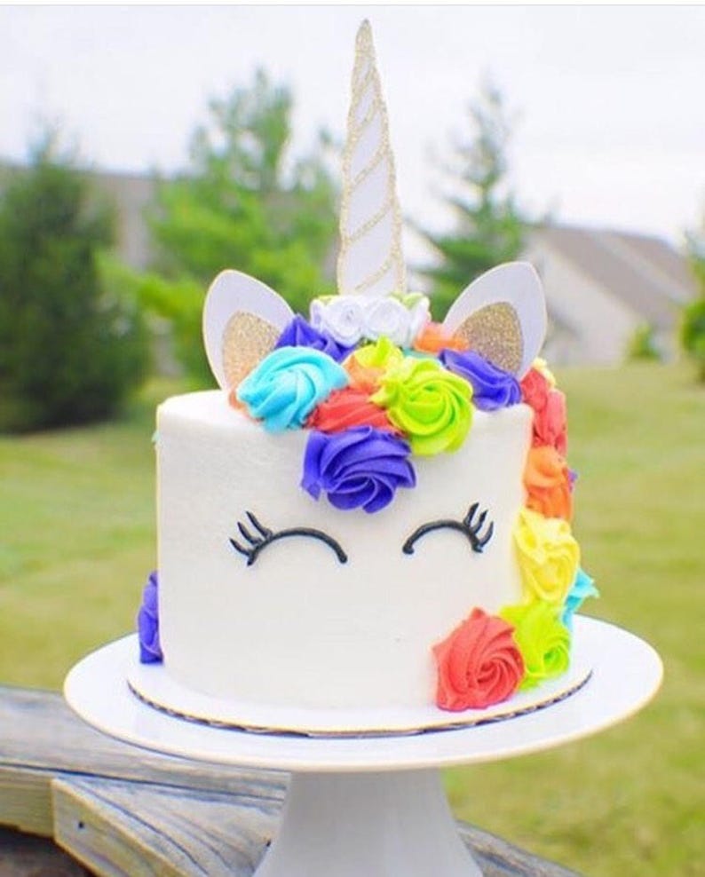 unicorn cake topper unicorn horn unicorn horn cake topper etsy