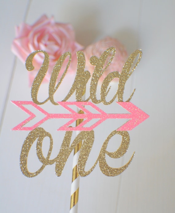 Wild one cake topper, one cake topper, boho cake topper, arrow caketopper, cake topper, birthday cake topper, wild one party Il_570xn