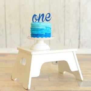 Blue One Cake Topper ONE Cake Topper First Birthday Cake - Etsy