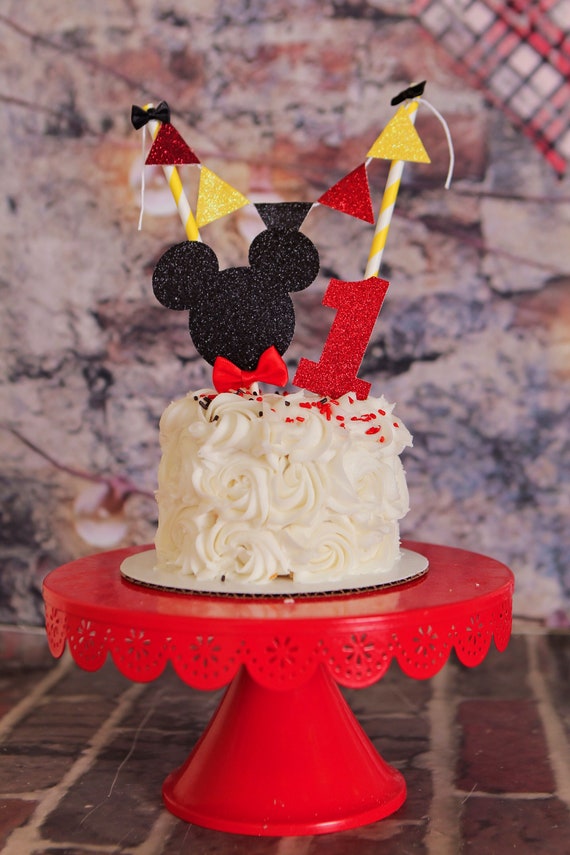 Mickey mouse cake topper, First birthday cake topper, ONE Smash Cake Set, smashcake topper, smash cake topper, cake topper Il_570xn