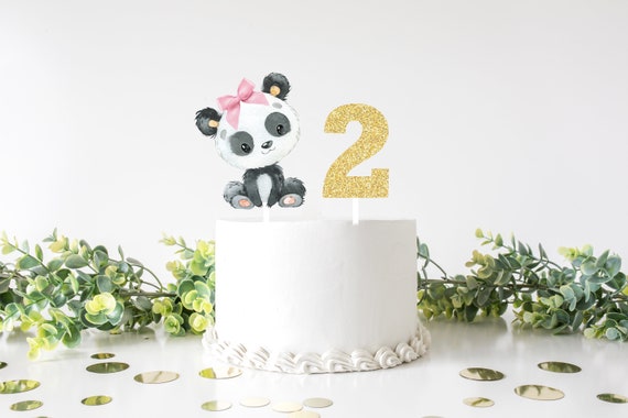 Panda cake topper, Panda topper, Panda party, cake topper, babyshower cake topper, smashcake topper, birthday cake topper, Panda theme Il_570xn