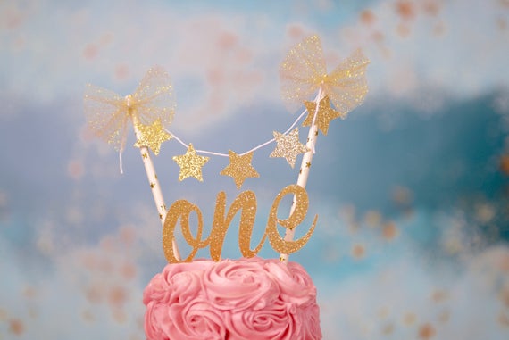 One Cake Topper, First birthday cake topper, ONE Smash Cake Set, star cake topper, twinkle twinkle little star cake topper Il_570xn