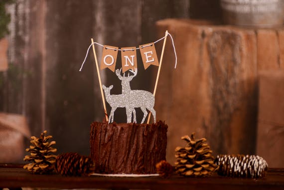 Deer cake topper, buck cake topper, woodland cake topper, christmas cake topper, woodland party Il_570xn